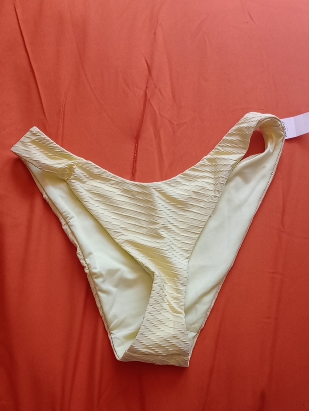 NWT Aerie Cheekiest Yellow Textured Bikini Bottom Size Medium